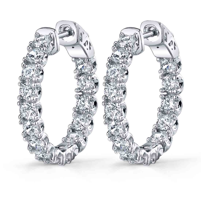 Extra Thick Diamond Huggie Earrings - 25MM