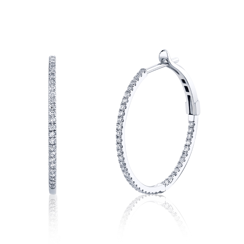 Diamond Hoop Earrings