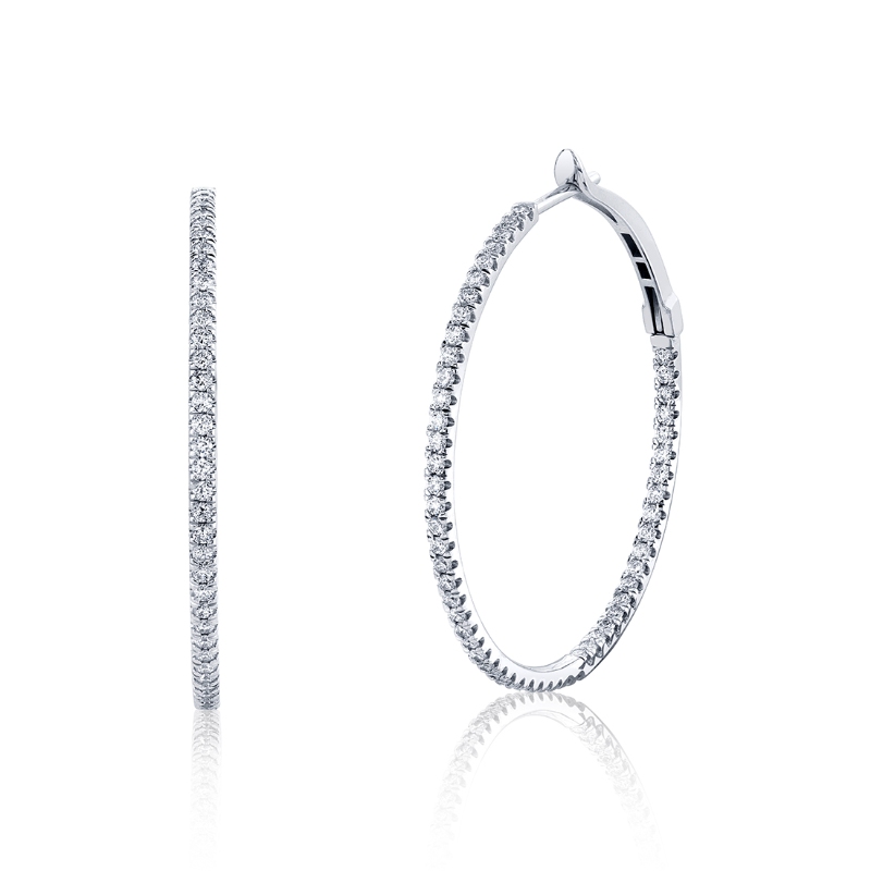Diamond Hoop Earrings