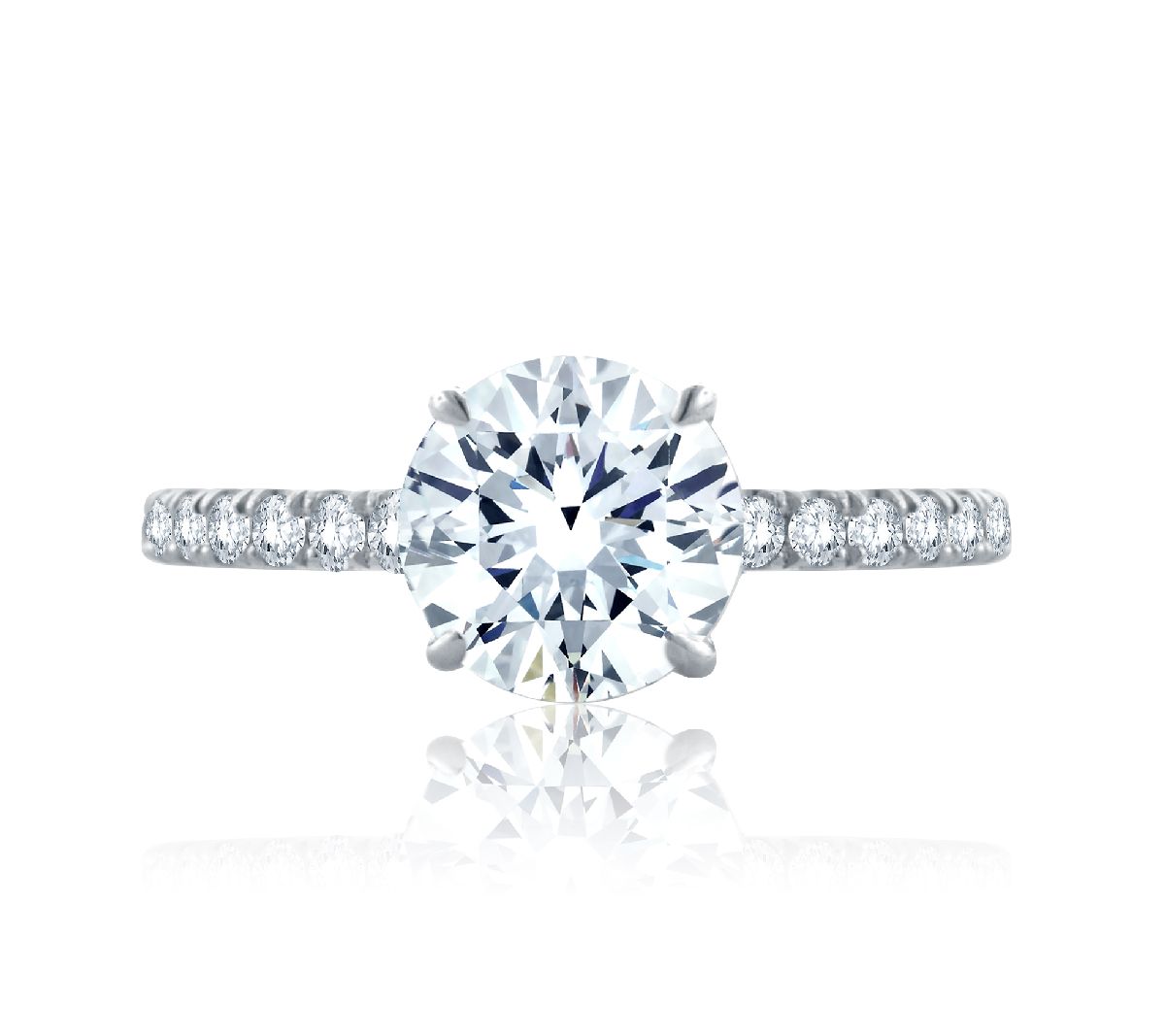 Platinum Quilted Engagement Ring Mounting