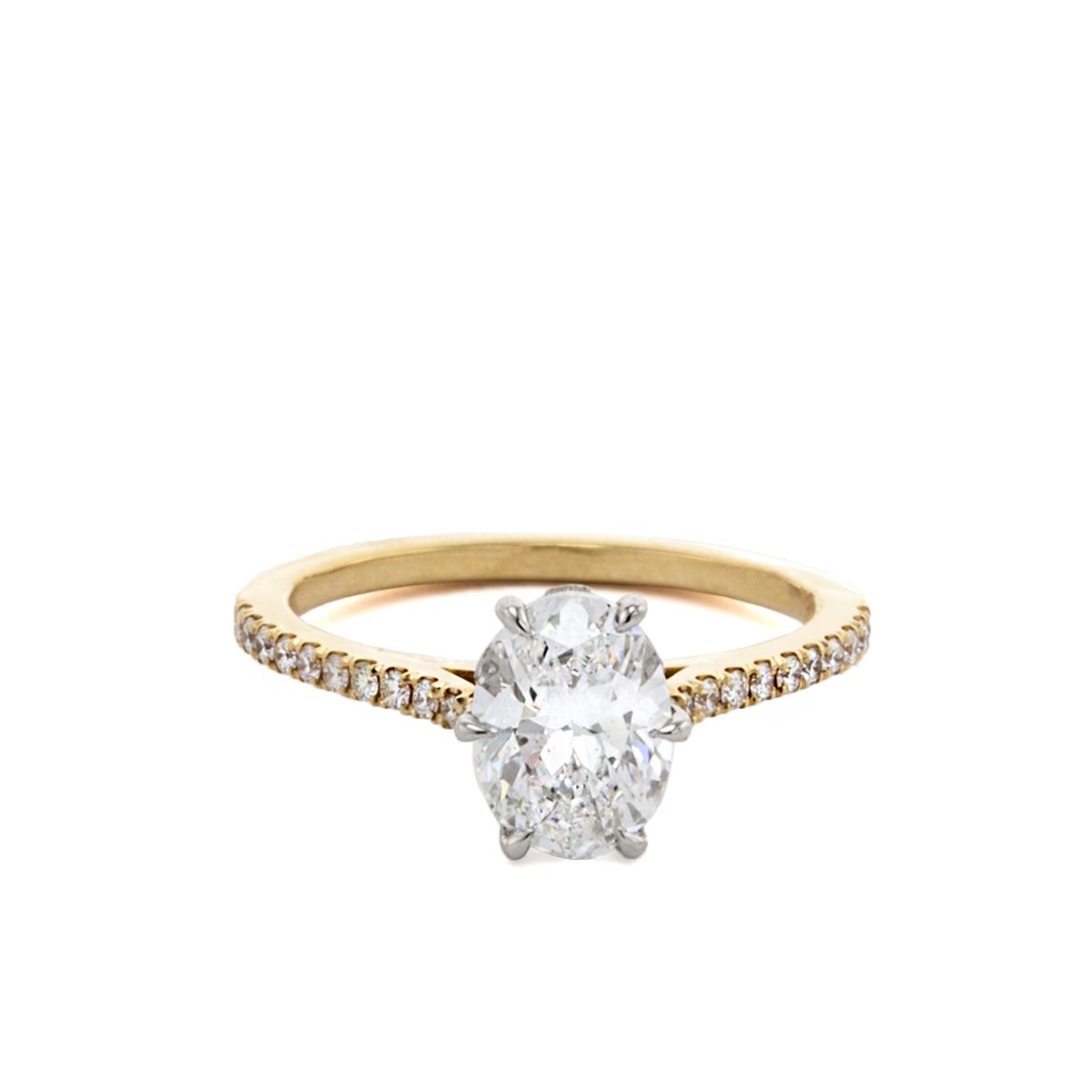 Roslyn Collection Platinum Hexagonal Set Engagement Ring Mounting