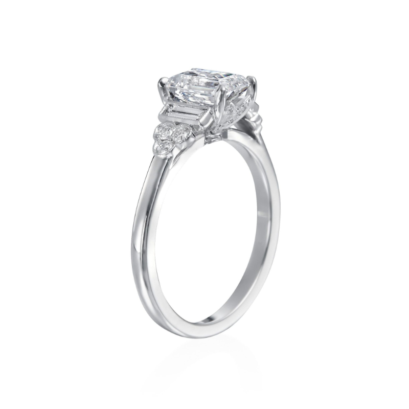 Roslyn Collection Trefoil Step Engagement Ring Mounting