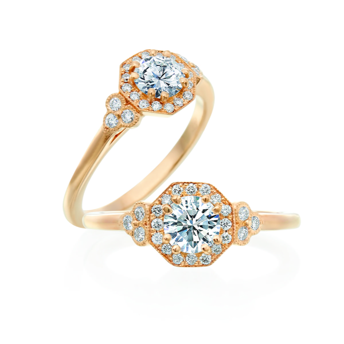 Roslyn Collection Gold Diamocta Engagement Ring Mounting