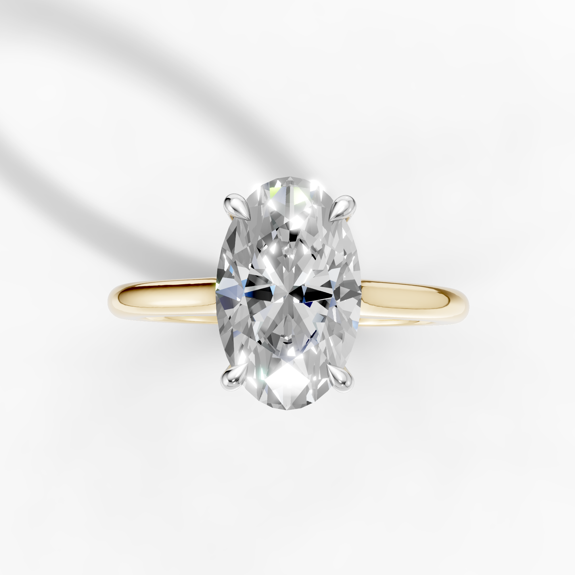 Open Petal Solitaire Ring