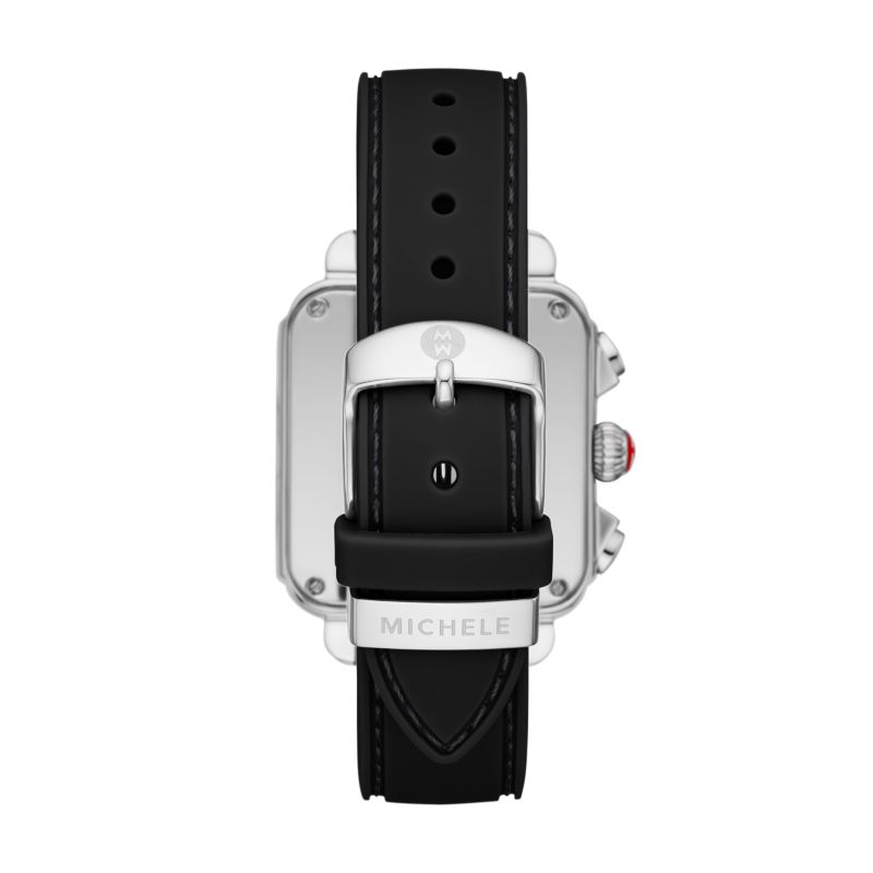 Deco Sport Chronograph Stainless Steel Black Silicone Watch