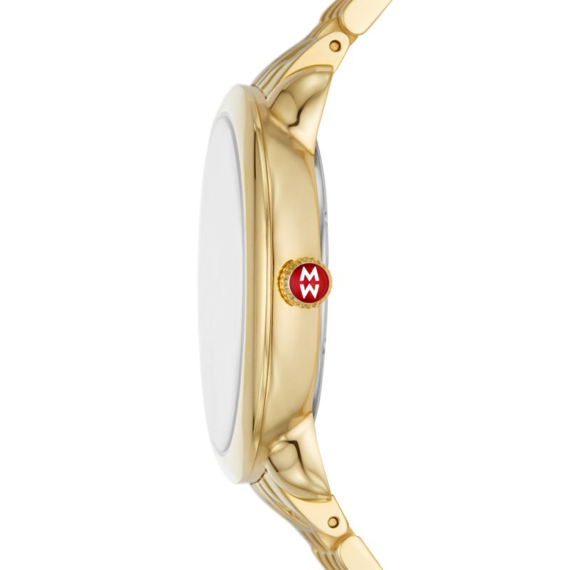 Serein Mid 18k Gold-Plated Diamond Dial Watch