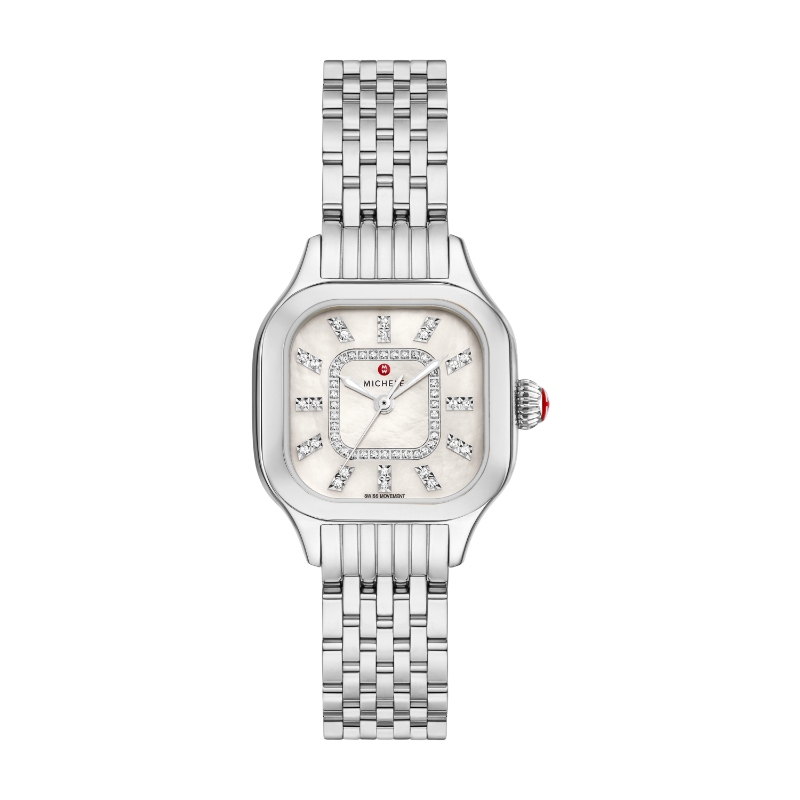 Meggie Stainless Steel Diamond Dial Watch