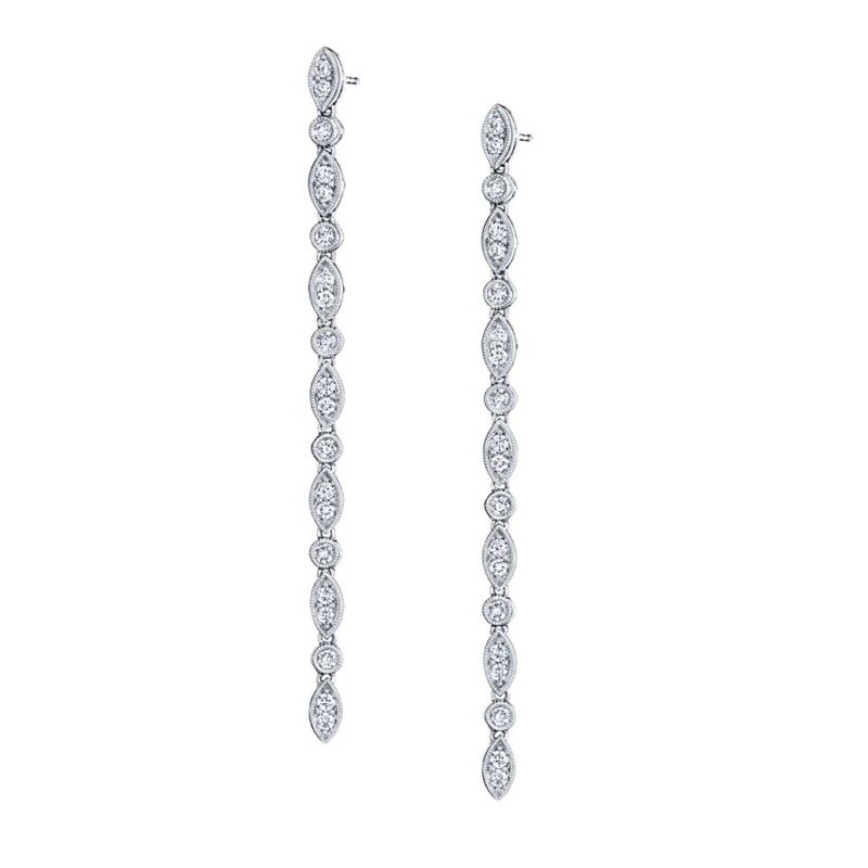 Vintage Inspired Diamond Drop Earrings