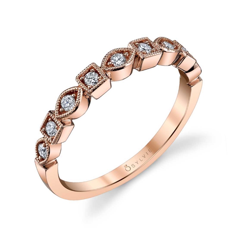 Modern Stackable Wedding Band - Milena