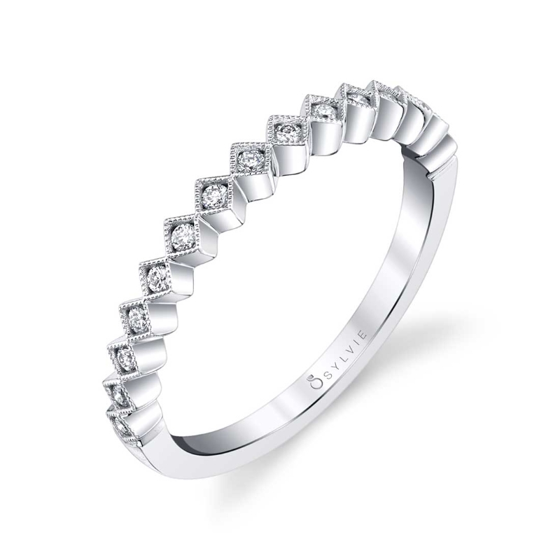Modern Diamond Stackable Band - Laurel