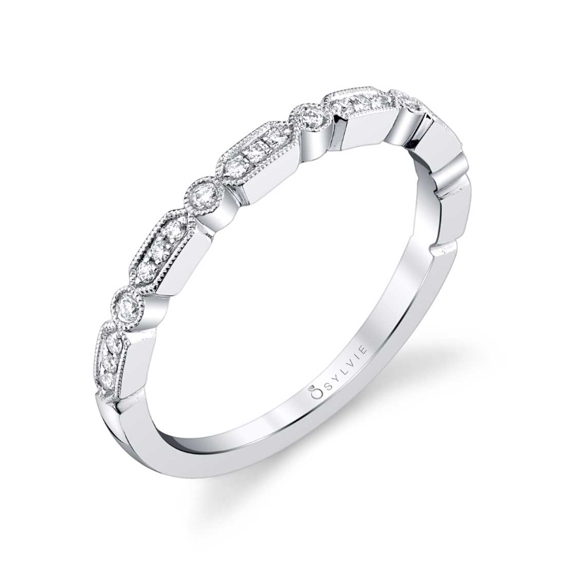 Modern Stackable Diamond Band - Ashlee