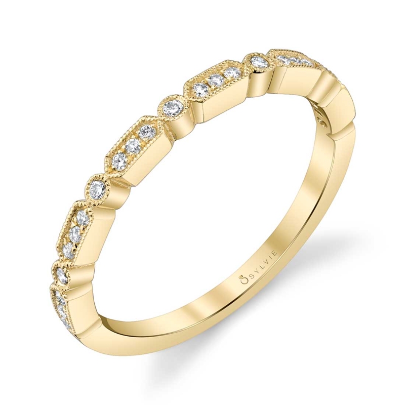 Modern Stackable Diamond Band - Ashlee
