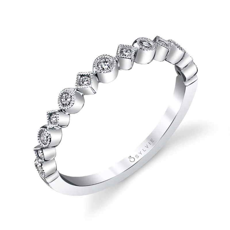 Modern Stackable Wedding Band - Devondra