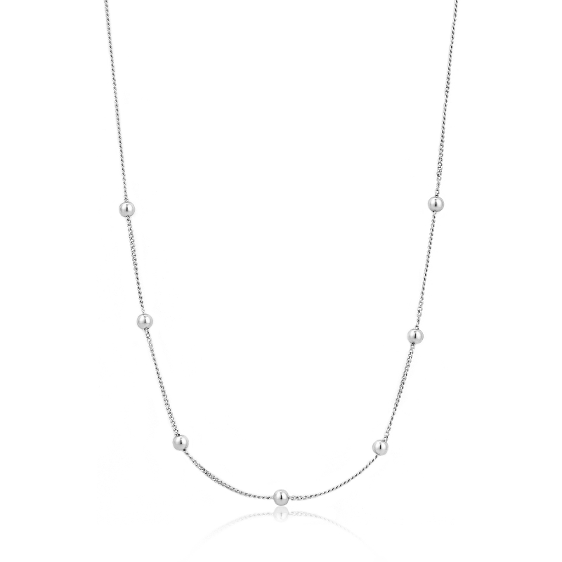 ANIA HAIE STERLING SILVER MODERN BEADED NECKLACE