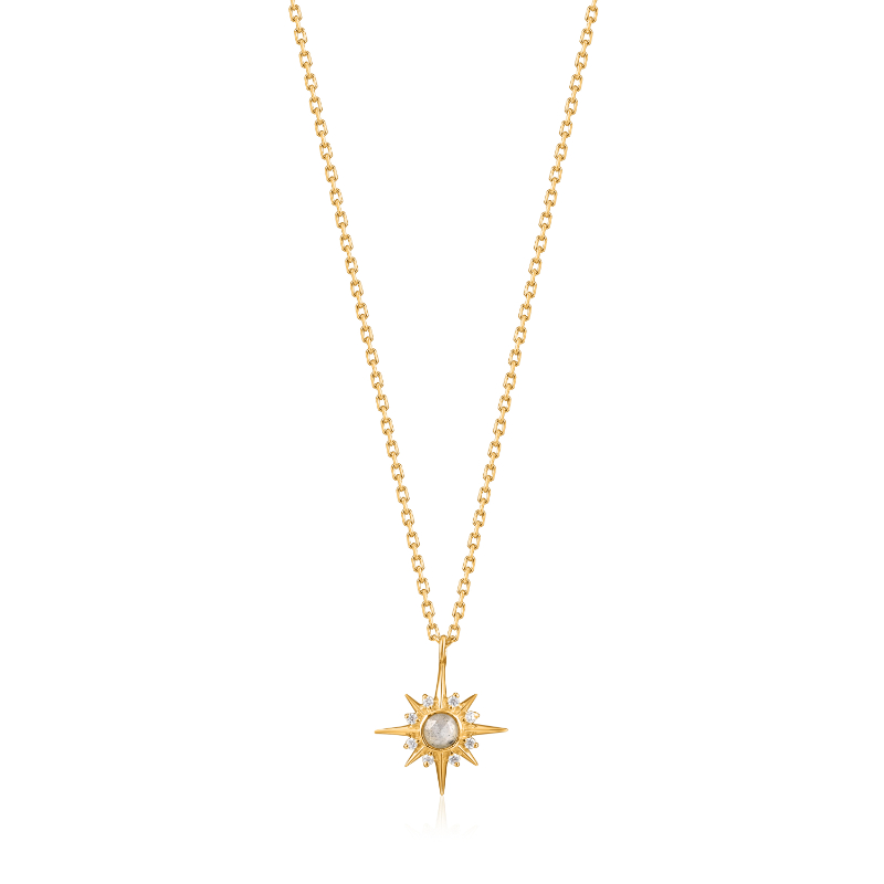 ANIA HAIE 14K GOLD PLATED ON STERLING SILVER MIDNIGHT STAR NECKALCE