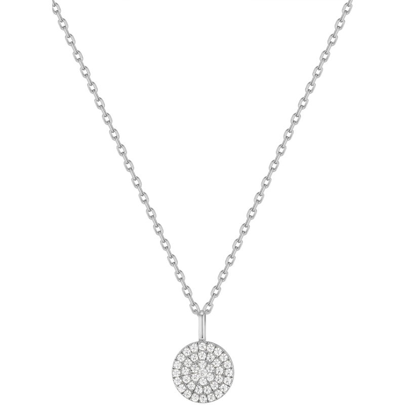 Glam Disc Pendant Necklace