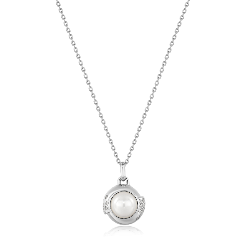 ANIA HAIE STERLING SILVER PEARL SHPHERE PENDANT