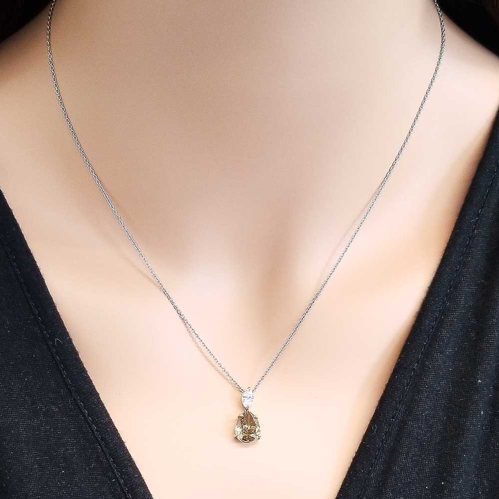 Platinum Diamond Gemstone Necklace