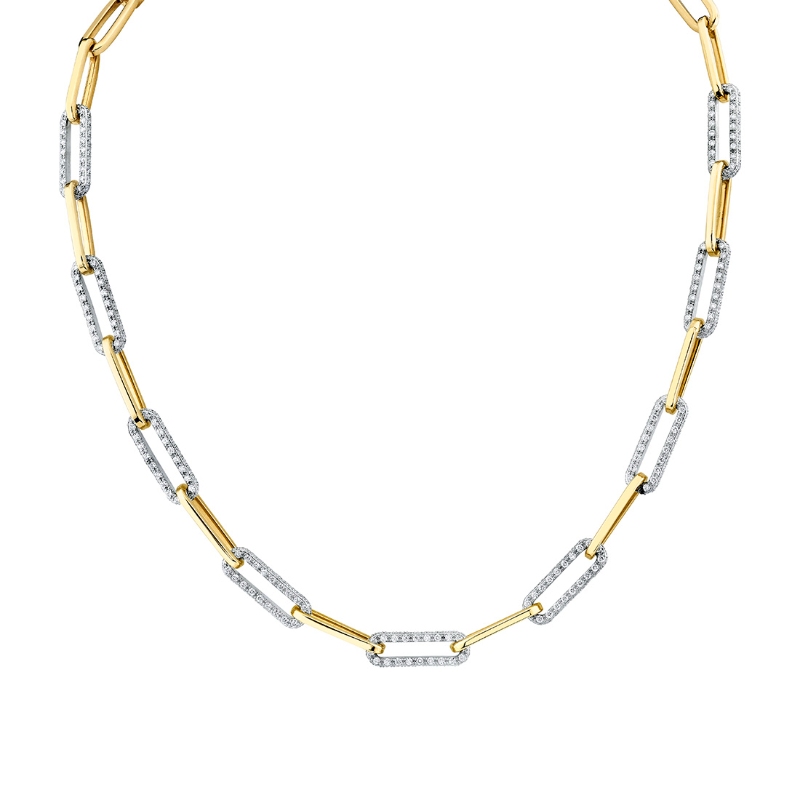 Diamond Paperclip Necklace