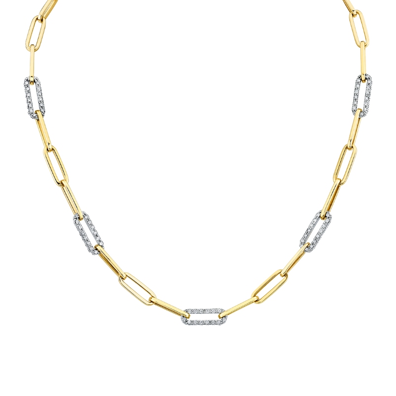Diamond Paperclip Necklace