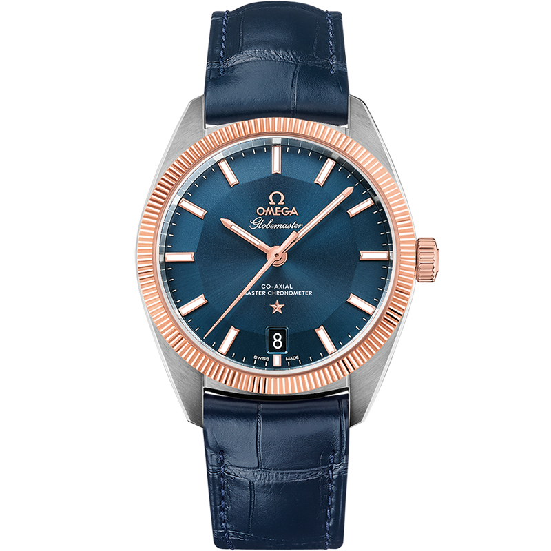 39 mm, Steel - Sedna&trade; Gold On Leather Strap