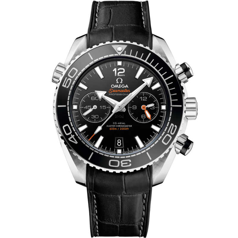 45.5 mm, Steel On Leather Strap With Rubber Lining