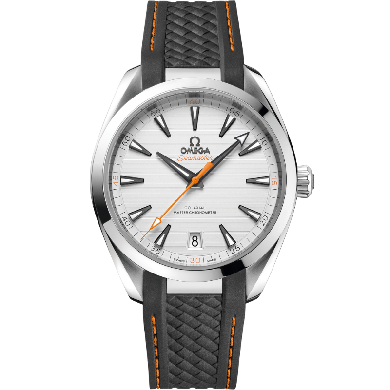 41 mm, Steel On Rubber Strap