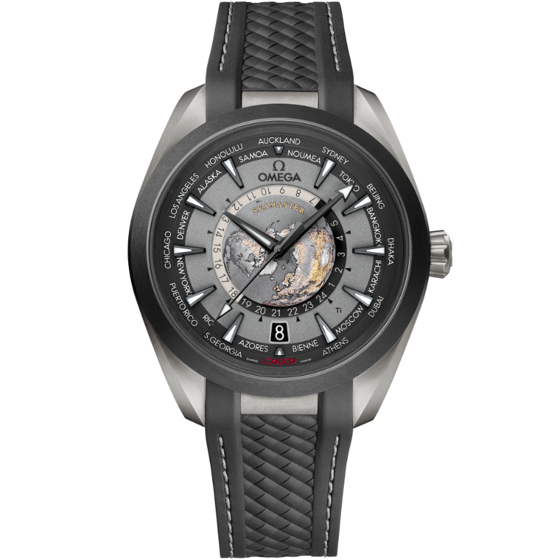 43 mm, Titanium On Rubber Strap