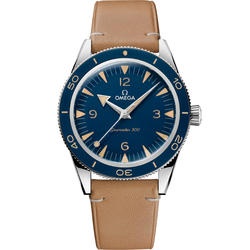 41 mm, Steel On Leather Strap