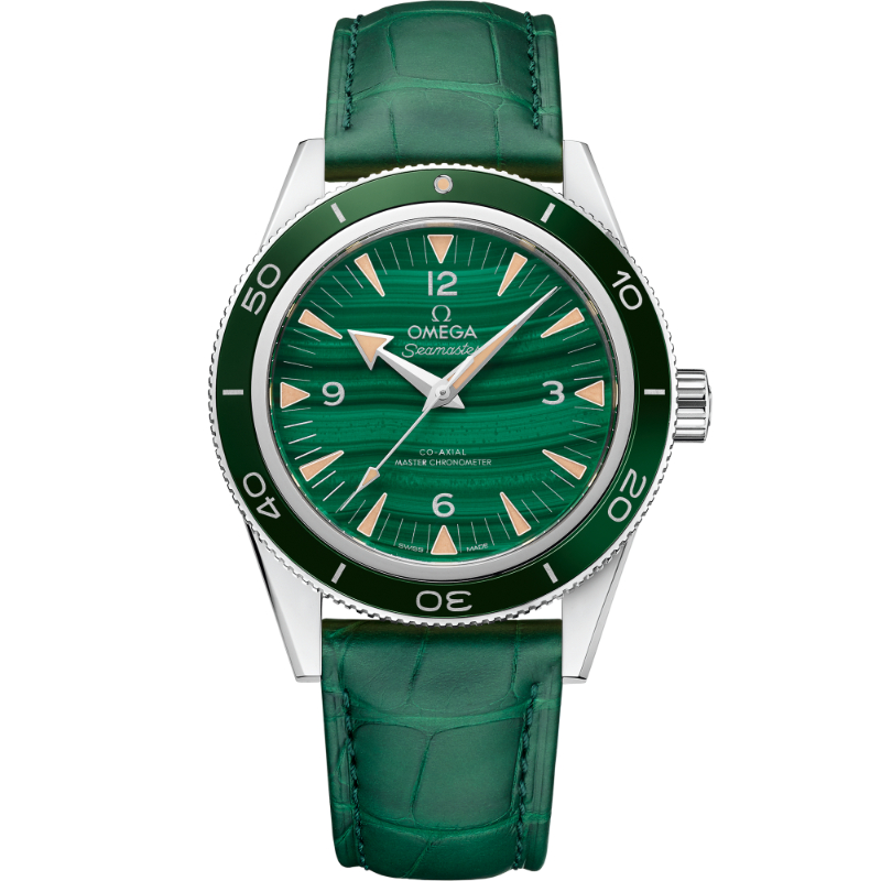 41 mm, Platinum On Leather Strap