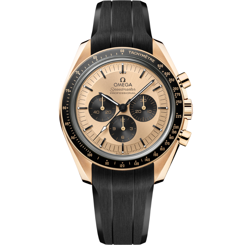 42 mm, Moonshine&trade; Gold On Rubber Strap
