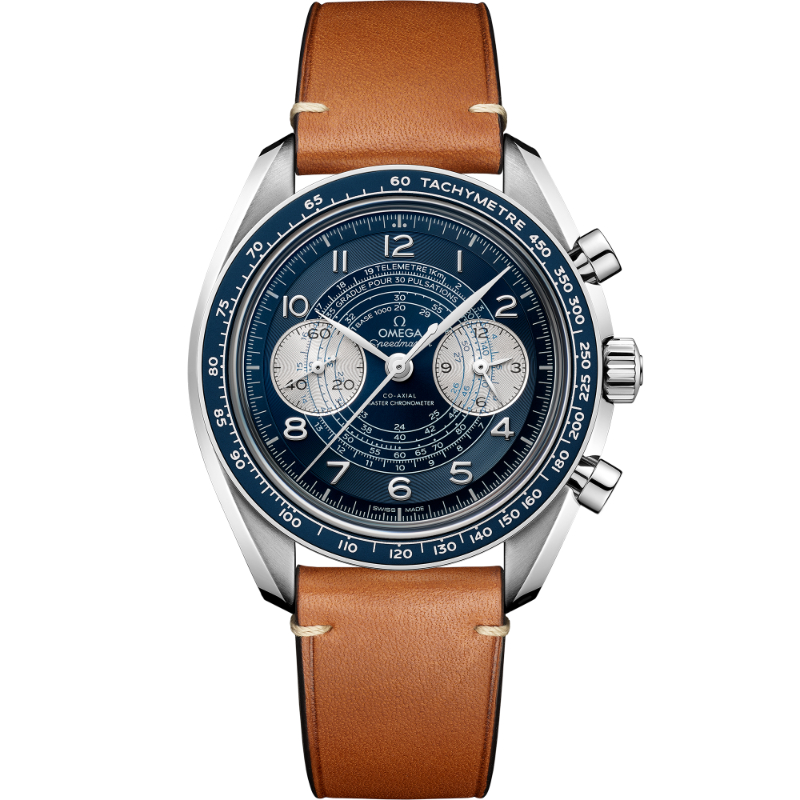 43 mm, Steel On Leather Strap
