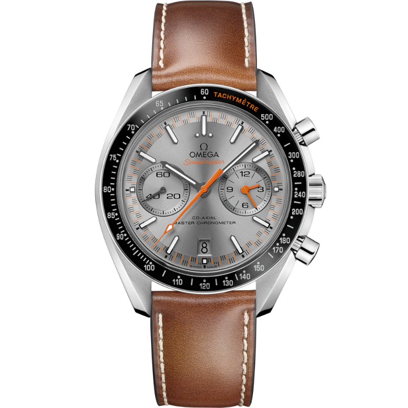 44.25 mm, Steel On Leather Strap