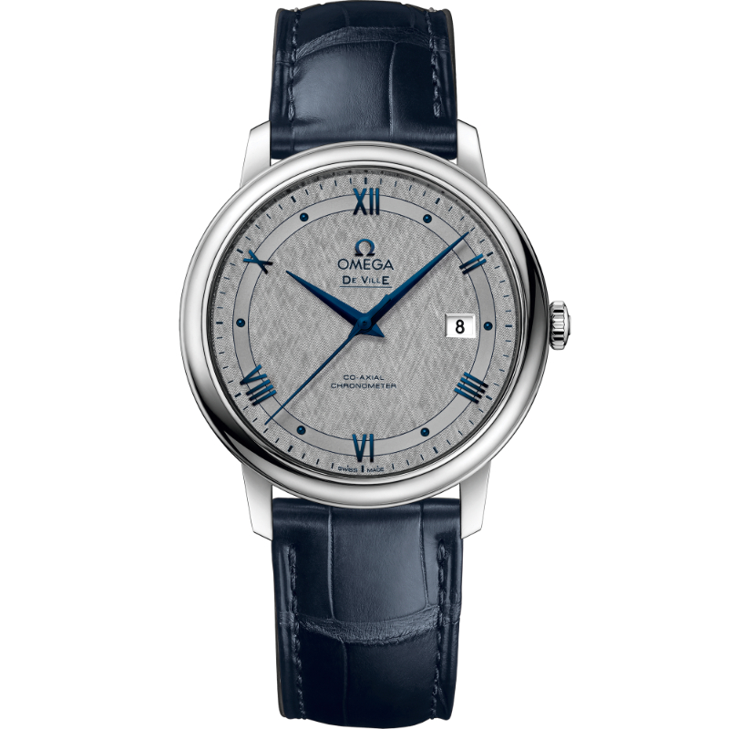 39.5 mm, Steel On Leather Strap