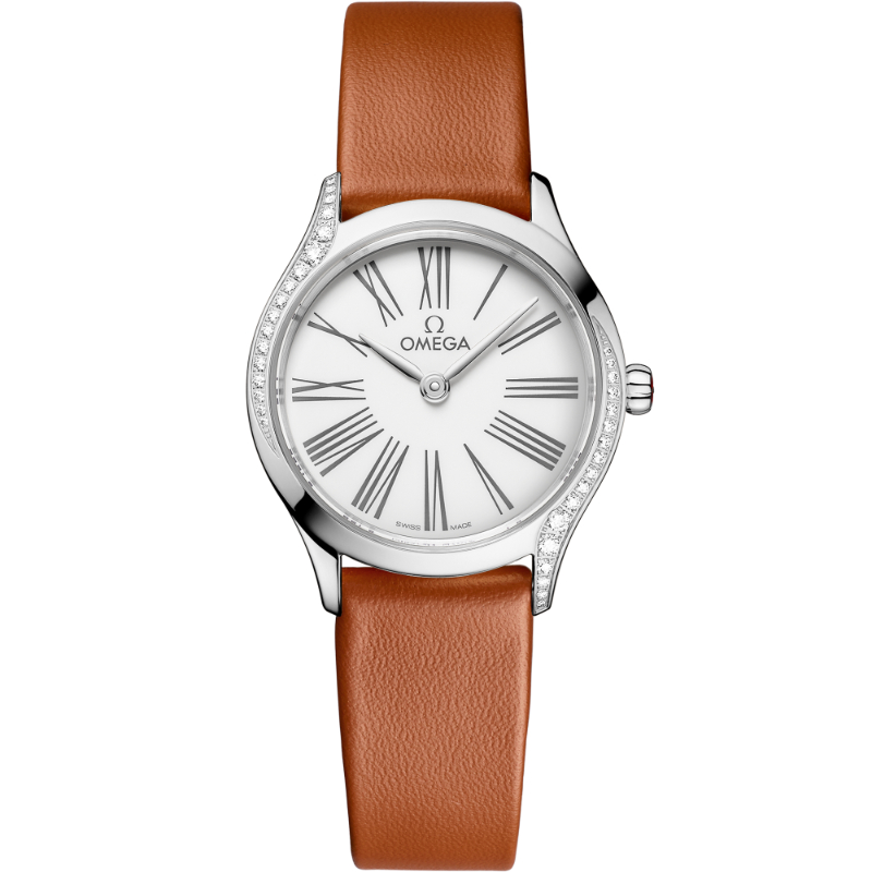 26 mm, Steel On Leather Strap