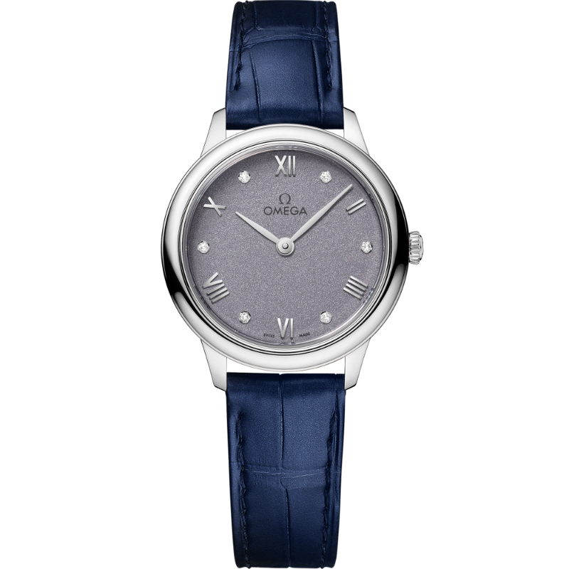 27.5 mm, Steel On Leather Strap