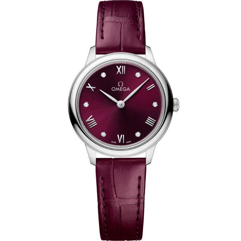 27.5 mm, Steel On Leather Strap