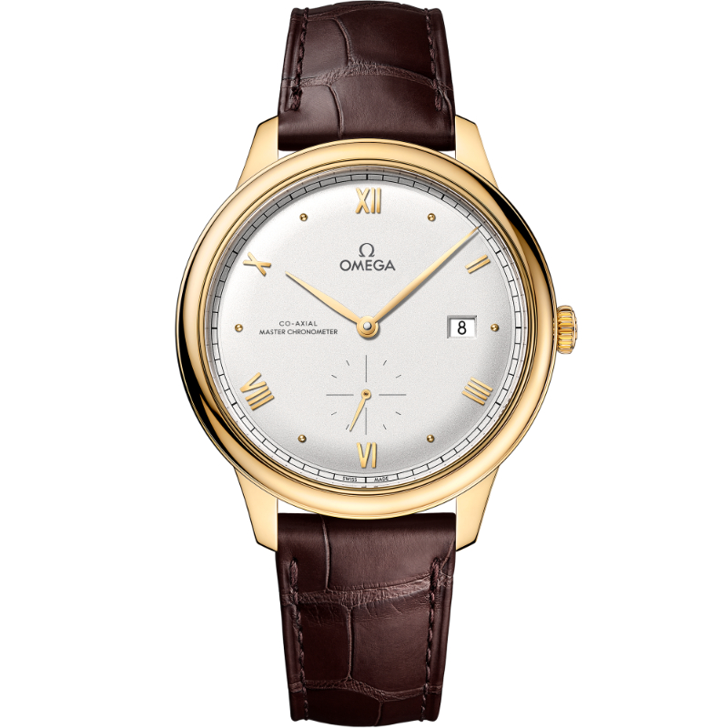 41 mm, Yellow Gold On Leather Strap