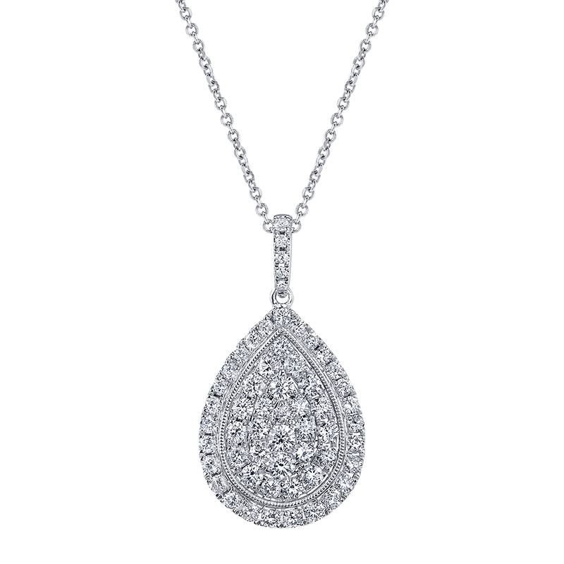 PEAR SHAPED DIAMOND PENDANT