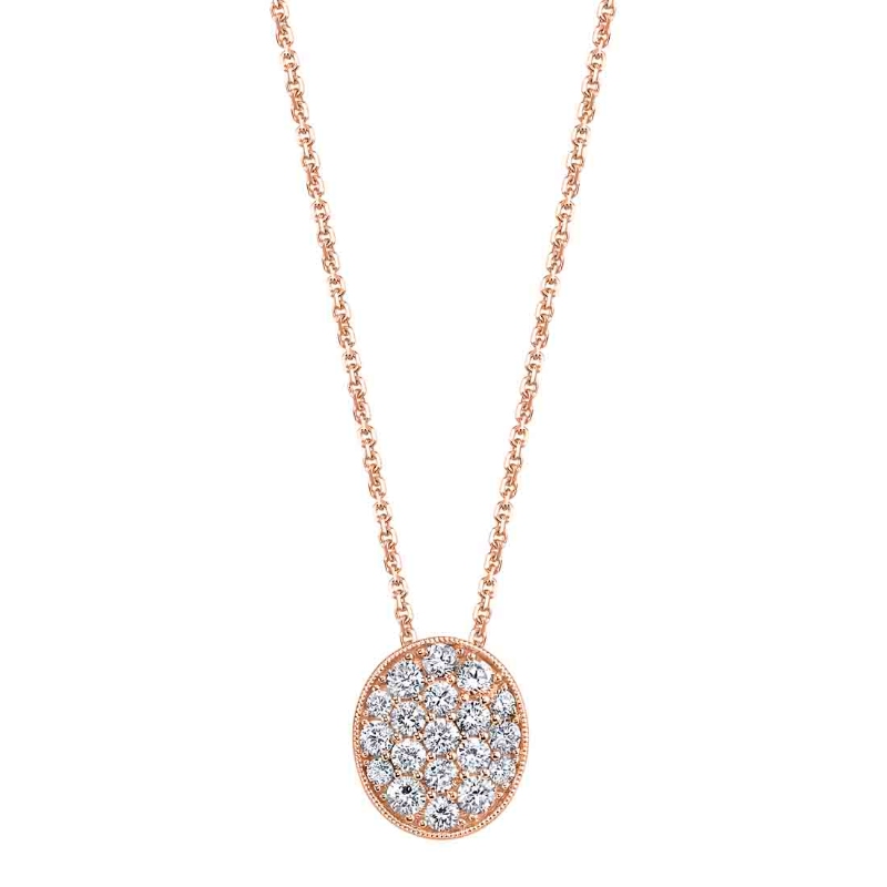 Oval Diamond Pave Necklace