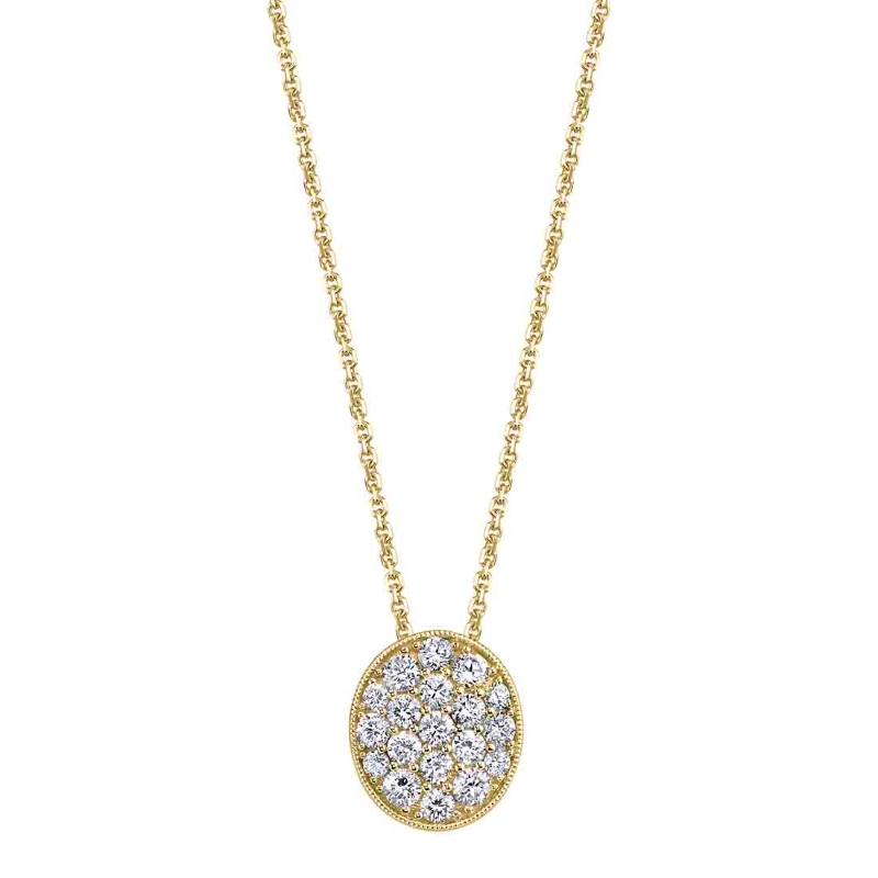 Oval Diamond Pave Necklace