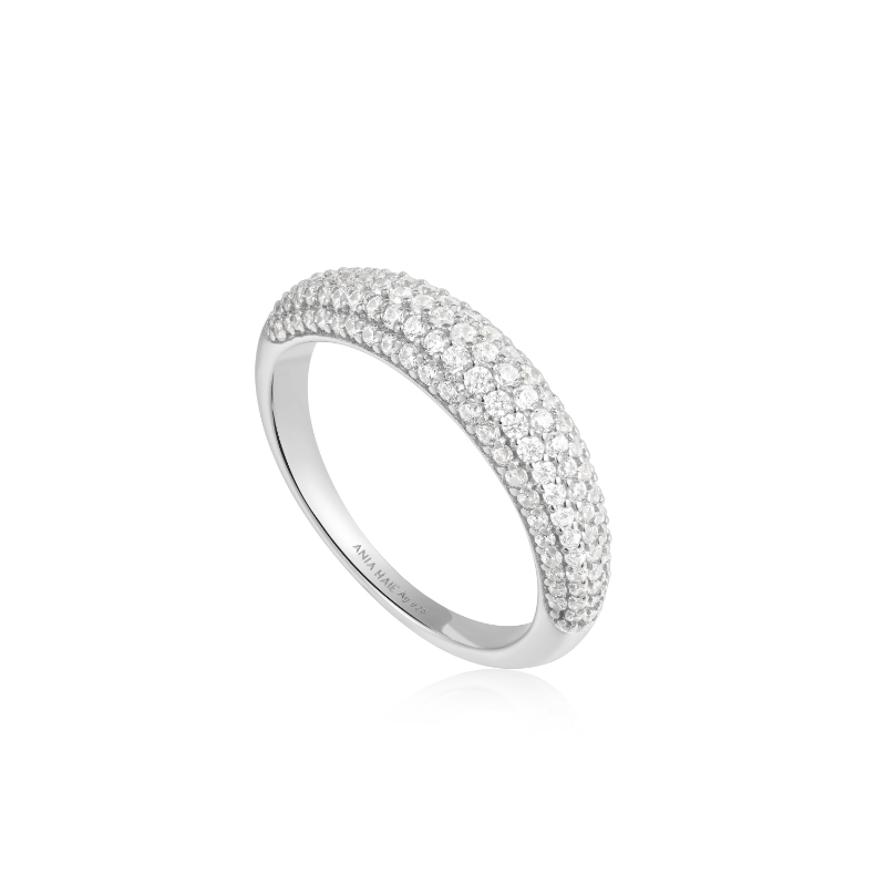 Silver Pav?Dome Ring