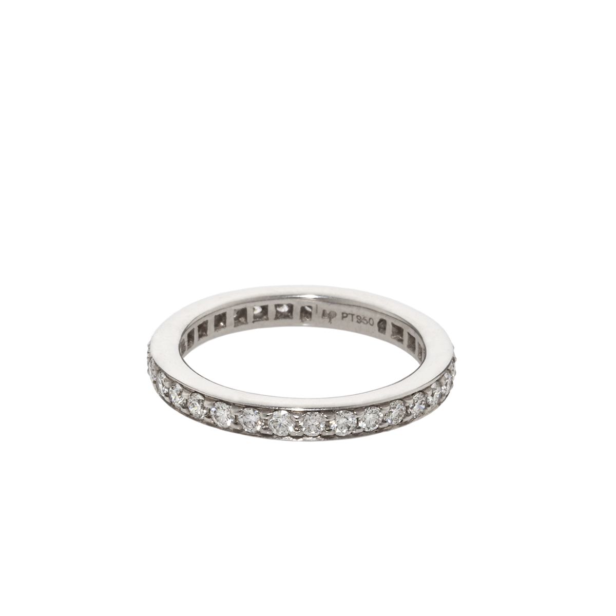 Platinum Bead-Set Eternity Band