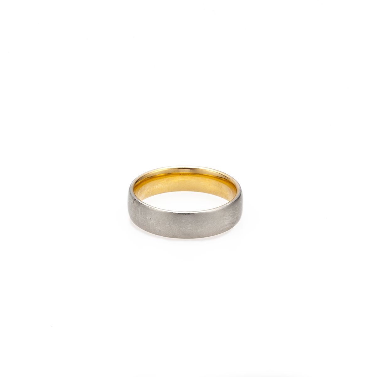 Platinum And Rose Gold Men'S Band