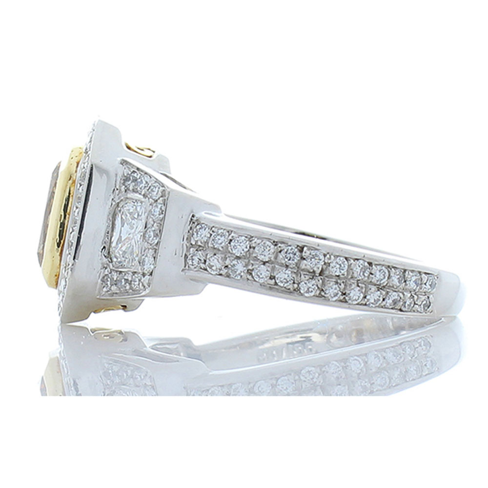 Platinum Diamond Gemstone Ring