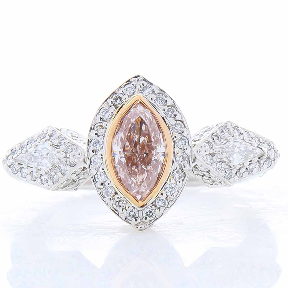 Platinum Diamond Gemstone Ring