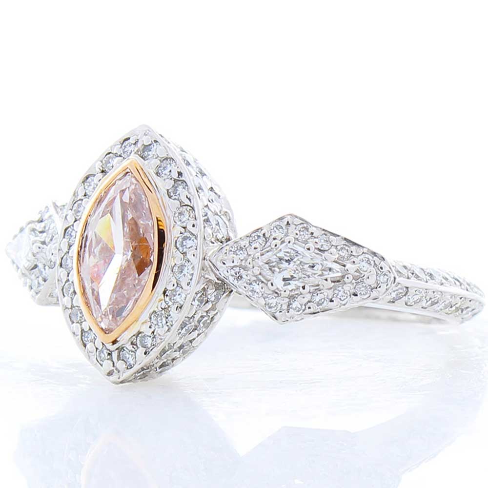 Platinum Diamond Gemstone Ring