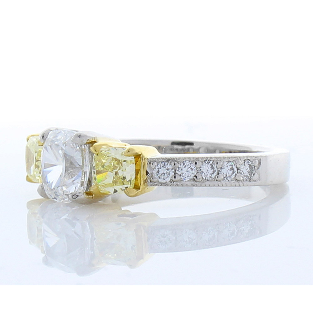Platinum Diamond Gemstone Ring