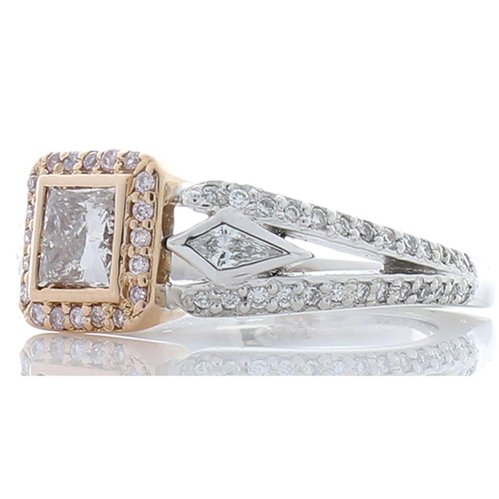 Platinum Diamond Gemstone Ring