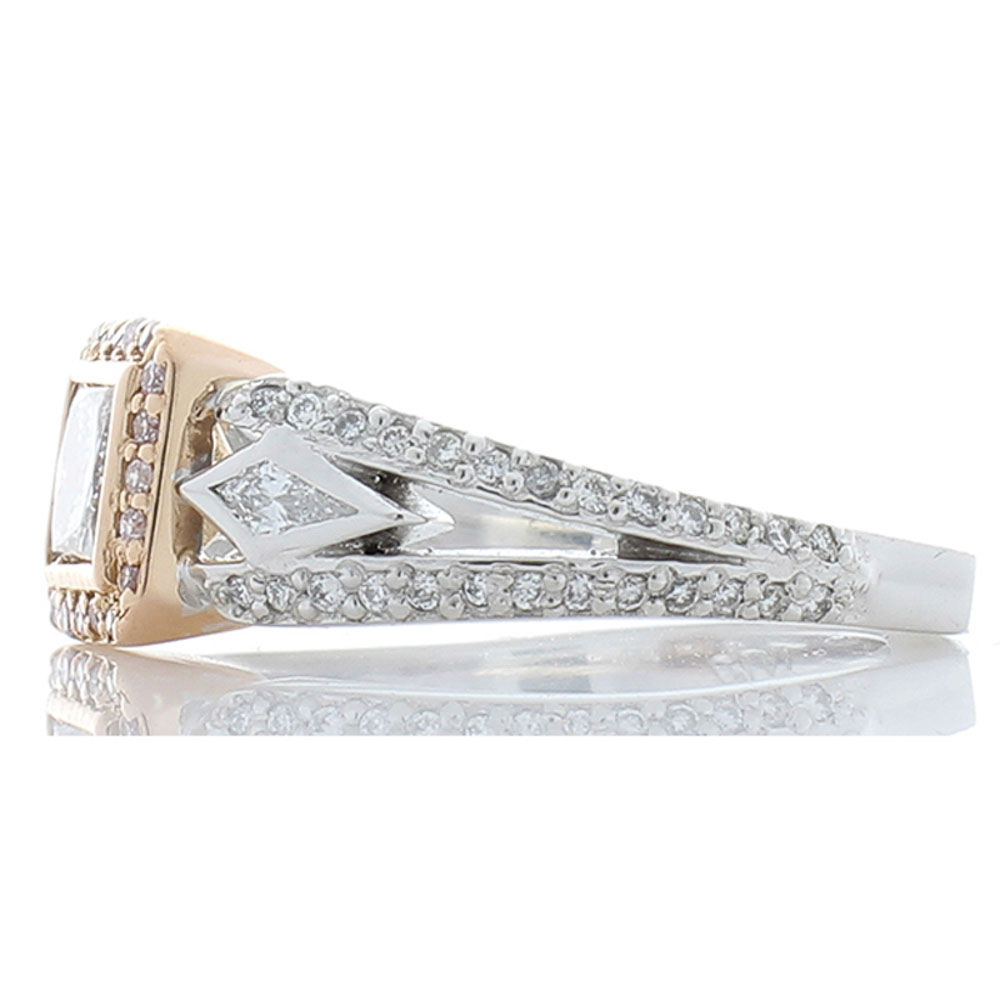 Platinum Diamond Gemstone Ring